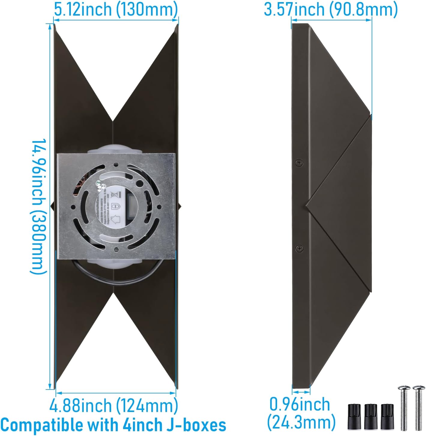 TORCHSTAR Noir Geometry™ Outdoor Wall Light - 24W with 3CCT