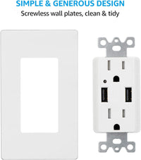 TORCHSTAR 15A Outlet with Dual 4.2A USB Charging Port