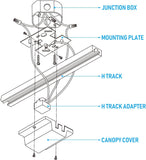 H Track Floating Canopy Connector