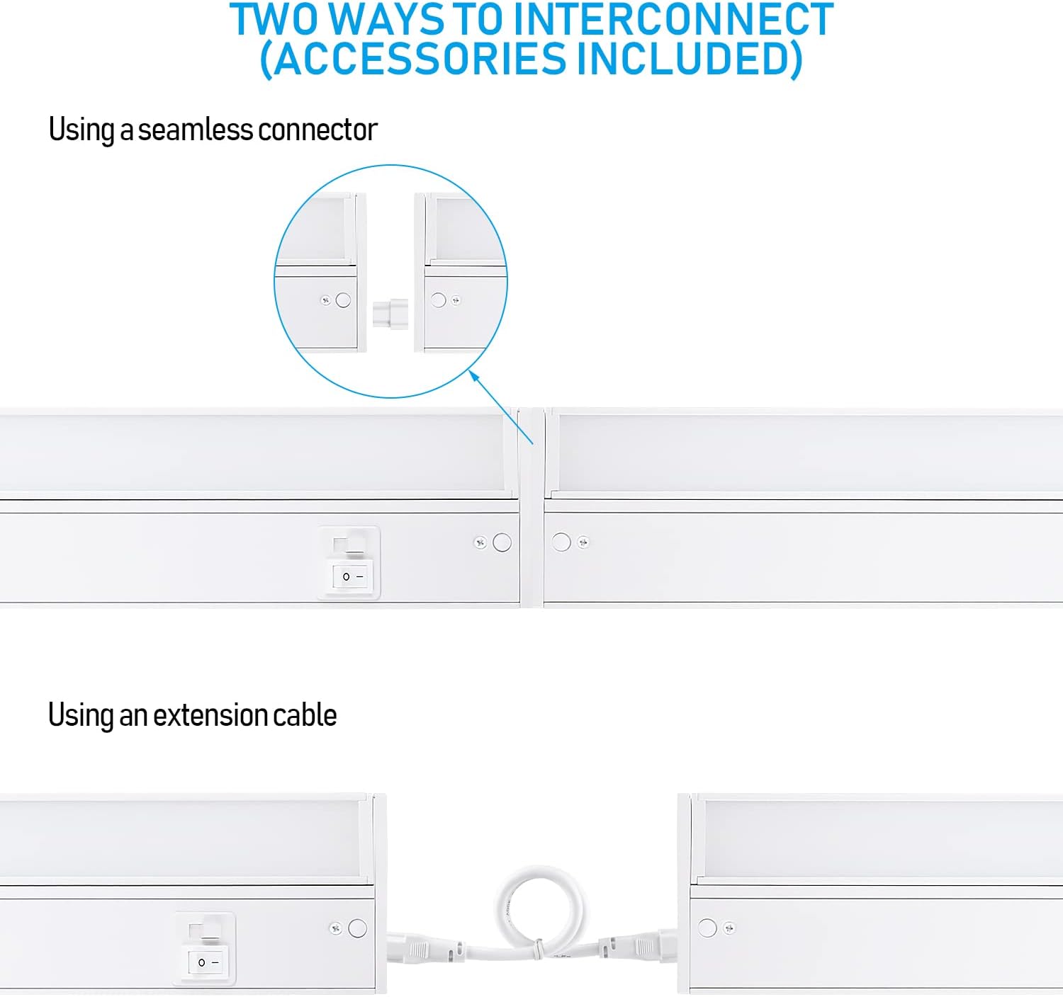 TORCHSTAR® Swivel LED Under Cabinet Lighting 22 Inch - 3CCT