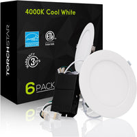 SlimPanel Colour 6" LED Ultra-thin Recessed Light - Milky White - 13W - Single CCT