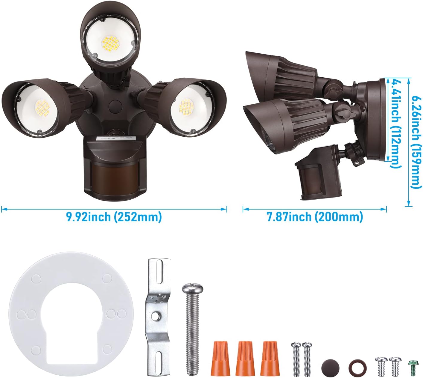 TORCHSTAR® LED Security Light Motion-Sensor Flood Lights - 3CCT