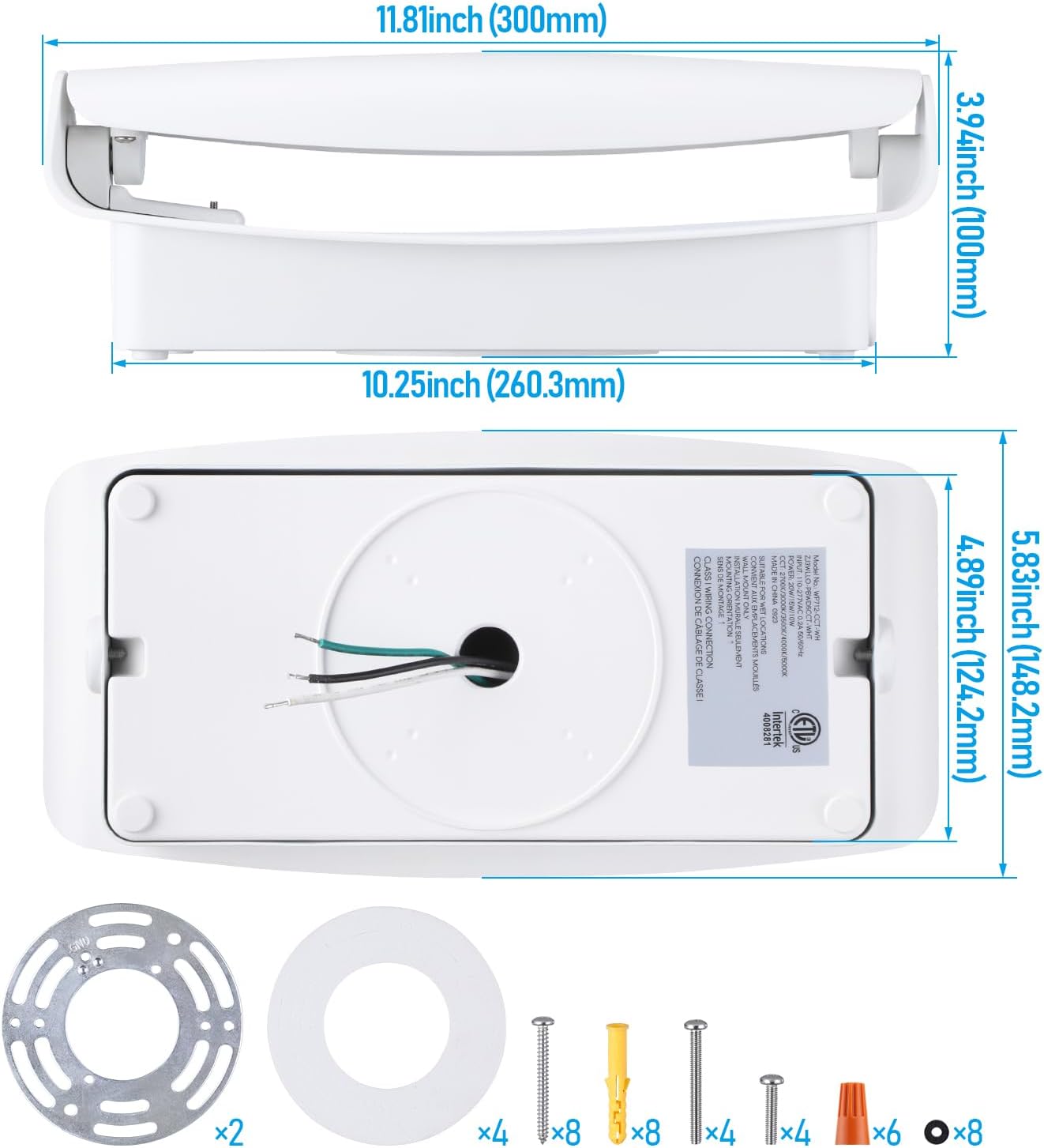 Dimmable LED Up Down Wall Light - 5CCT