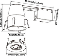 Rotatoset 4" Remodeling Gimbal LED Recessed Trim Kit - Satin Nickel