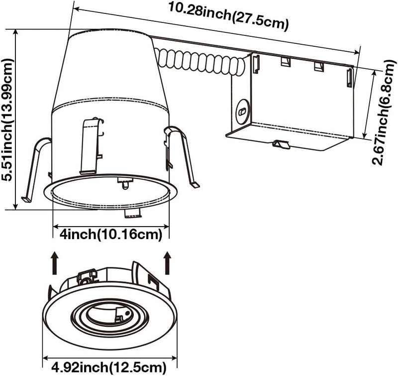 Rotatoset 4" Remodeling Gimbal LED Recessed Trim Kit - Satin Nickel