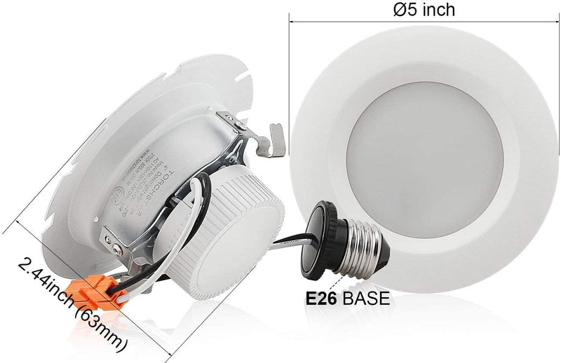 StyleFlex 4" Trim-interchangable Retrofit LED Recessed Light - DL 10W Dimmable with Interchangeable Trim