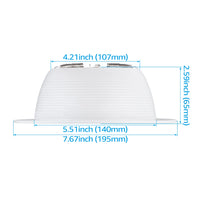 TORCHSTAR 6" Stepped Baffle with Detachable Trim - Snow White