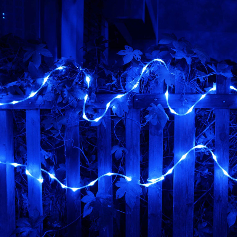 YuleGlow Fairy String Rope Lights w/ Remote - 33ft - Battery Powered