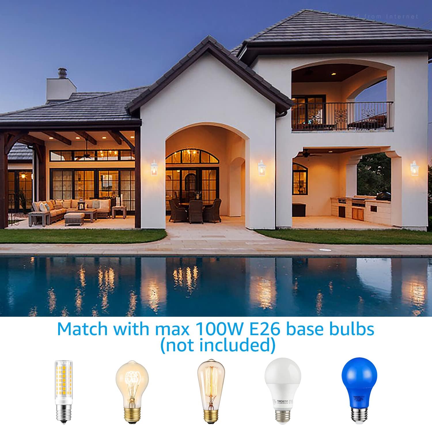 TORCHSTAR Dusk to Dawn Outdoor Wall Light