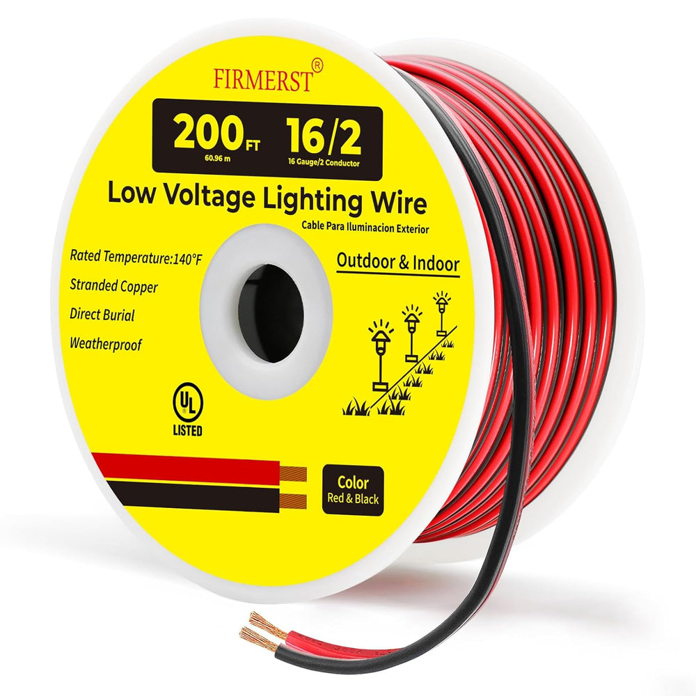FIRMERST 16/2 Low Voltage Landscape Wire Outdoor Lighting Cable UL Listed