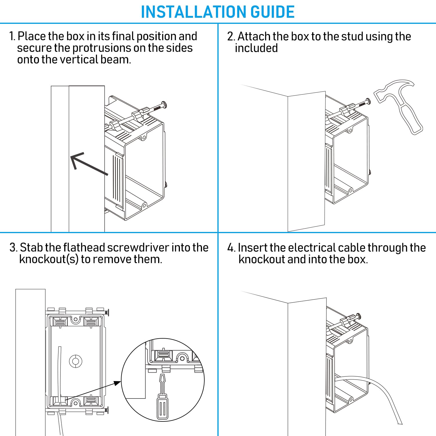 One Gang New Work Electrical Device Box - Ultra Deep – Torchstar