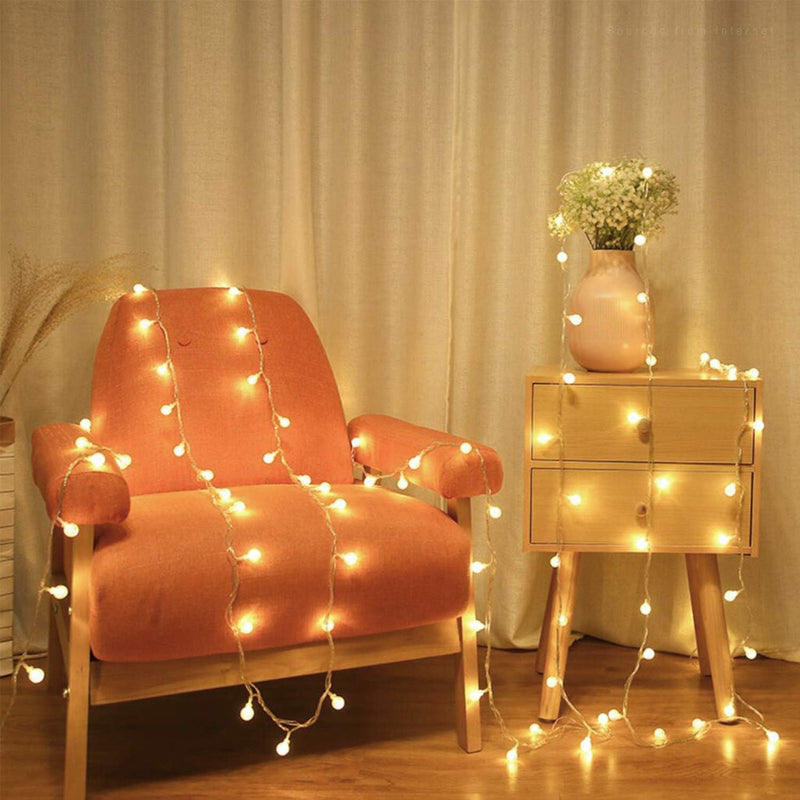 YuleGlow Cozy Globe Fairy Lights - Plug-in