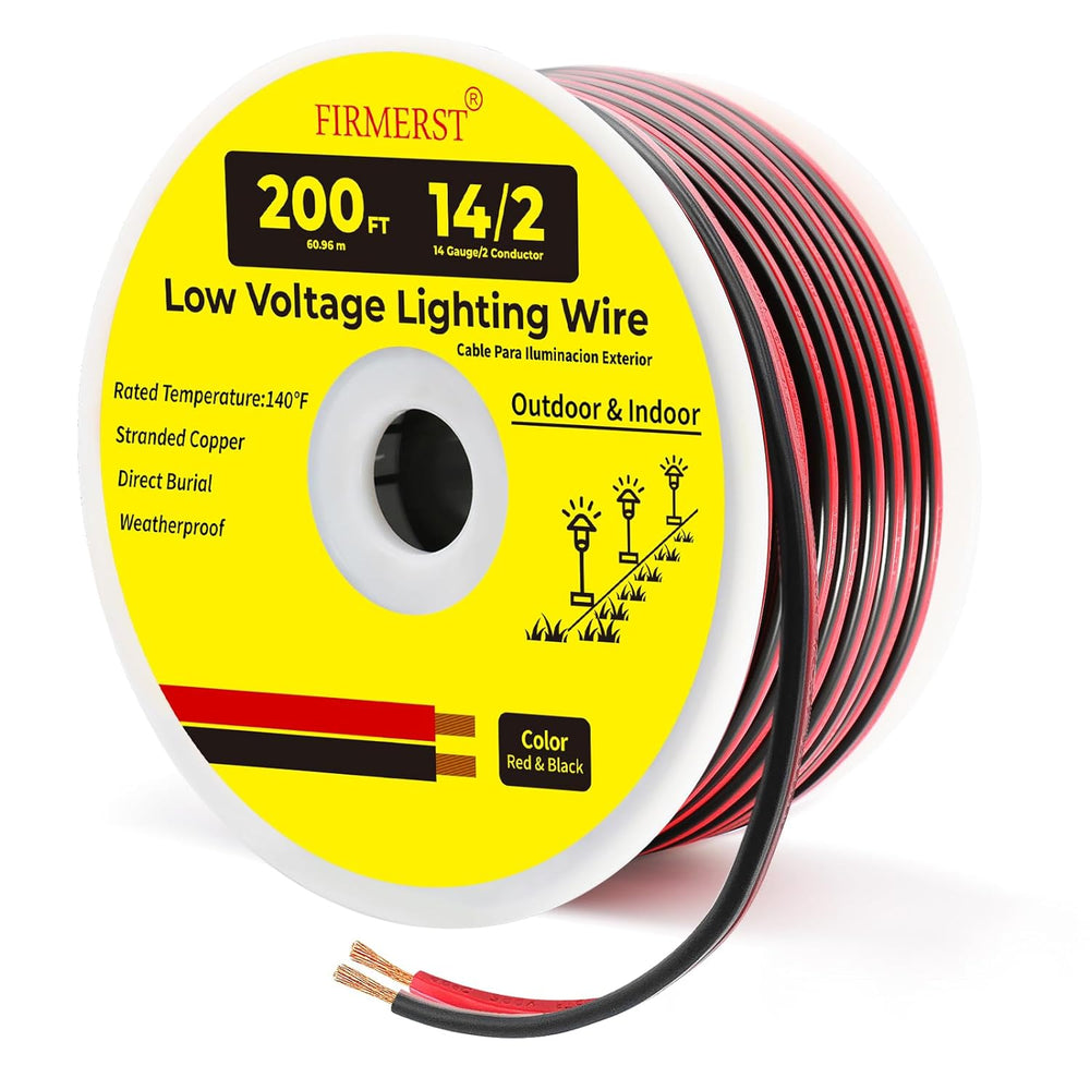 FIRMERST 14/2 Low Voltage Landscape Wire Outdoor Lighting Cable UL Listed