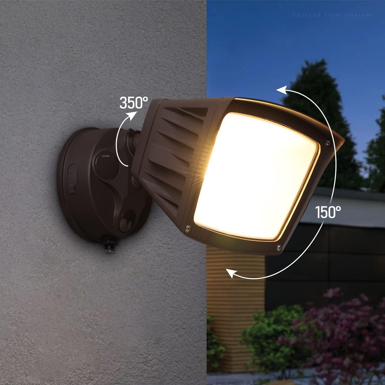 TORCHSTAR® LED Dusk to Dawn Security Light, Outdoor Flood Light - 3CCT
