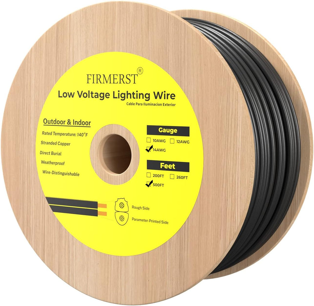FIRMERST 14/2 Low Voltage Landscape Wire Outdoor Lighting Cable UL Listed