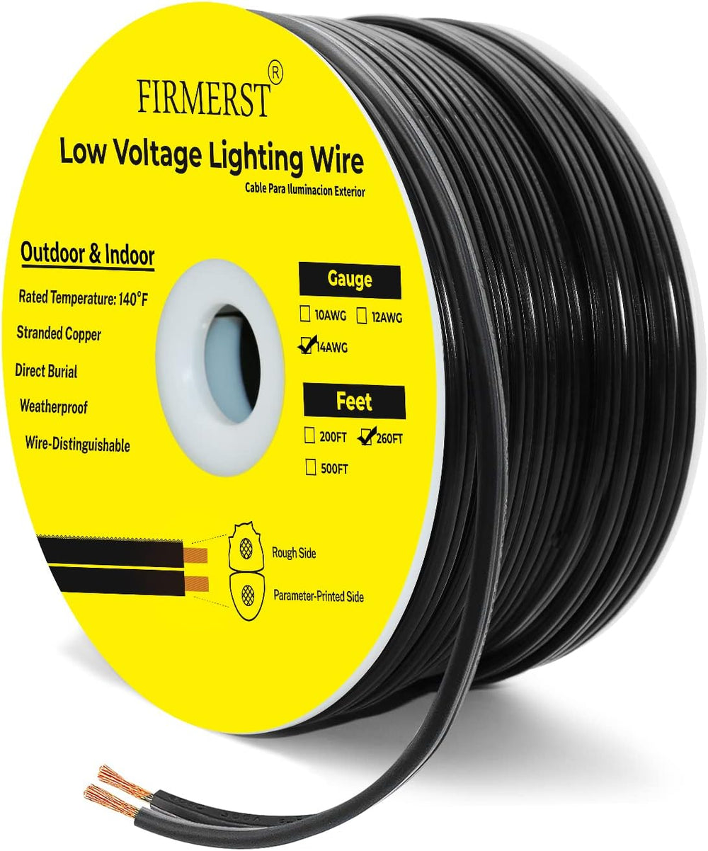 FIRMERST 14/2 Low Voltage Landscape Wire Outdoor Lighting Cable UL Listed