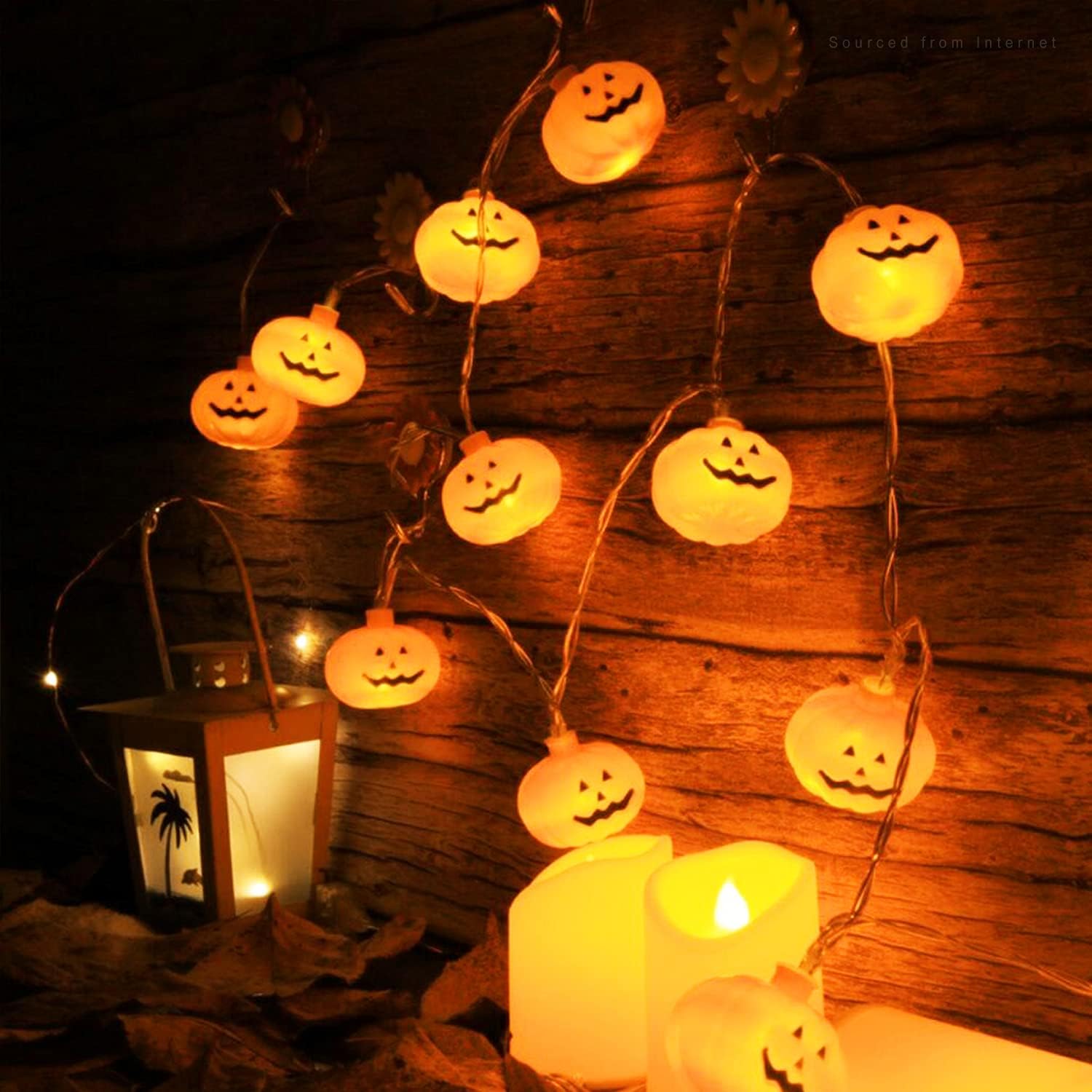 WispWonders Halloween Pumpkin Head - Battery Powered