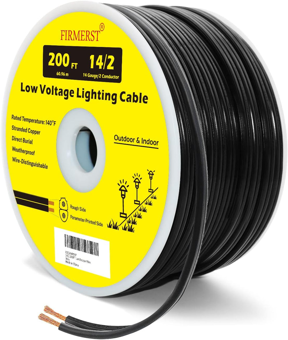 FIRMERST 14/2 Low Voltage Landscape Wire Outdoor Lighting Cable UL Listed