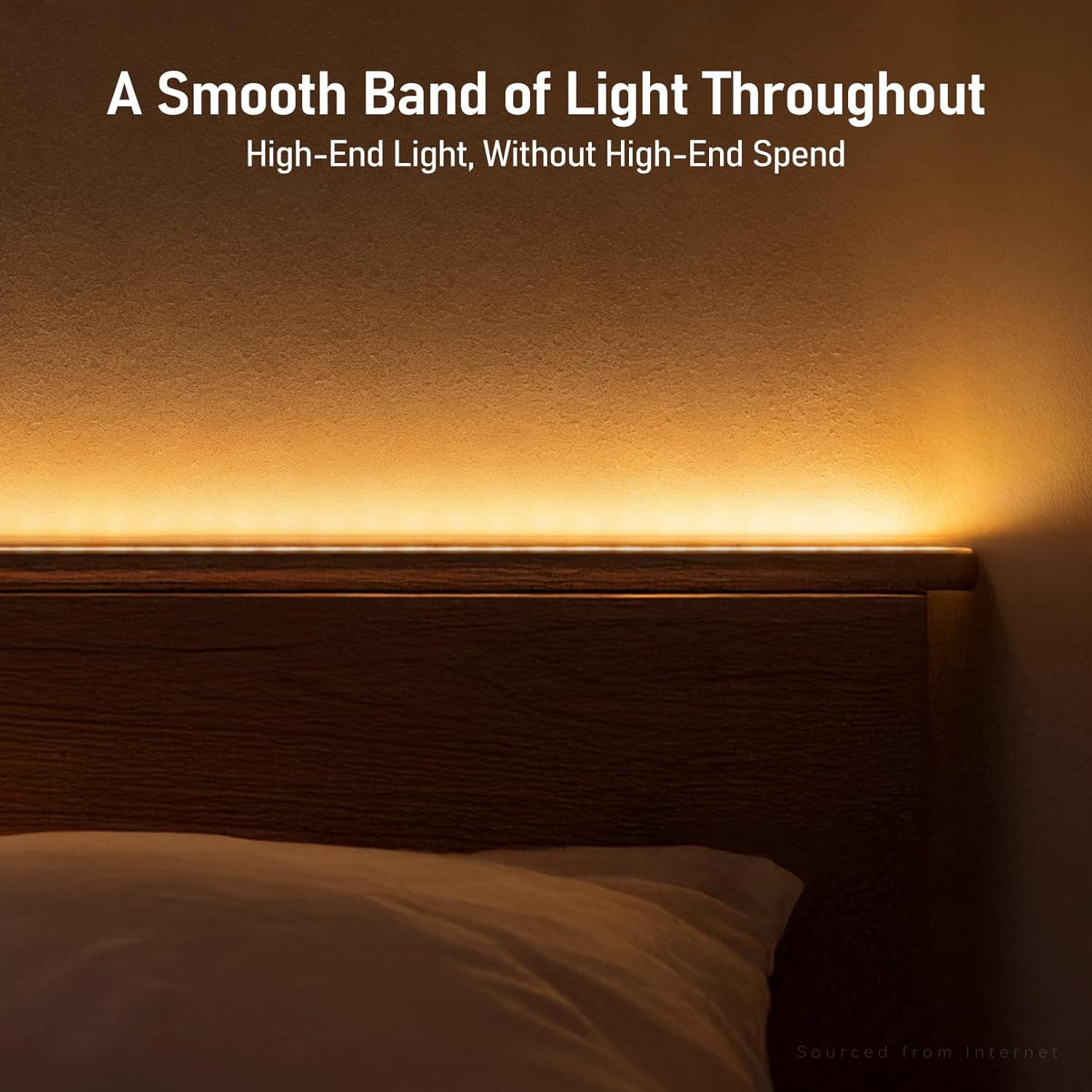 LEONLITE Warm Dim LED Tape Light, 16.4ft, UL Listed