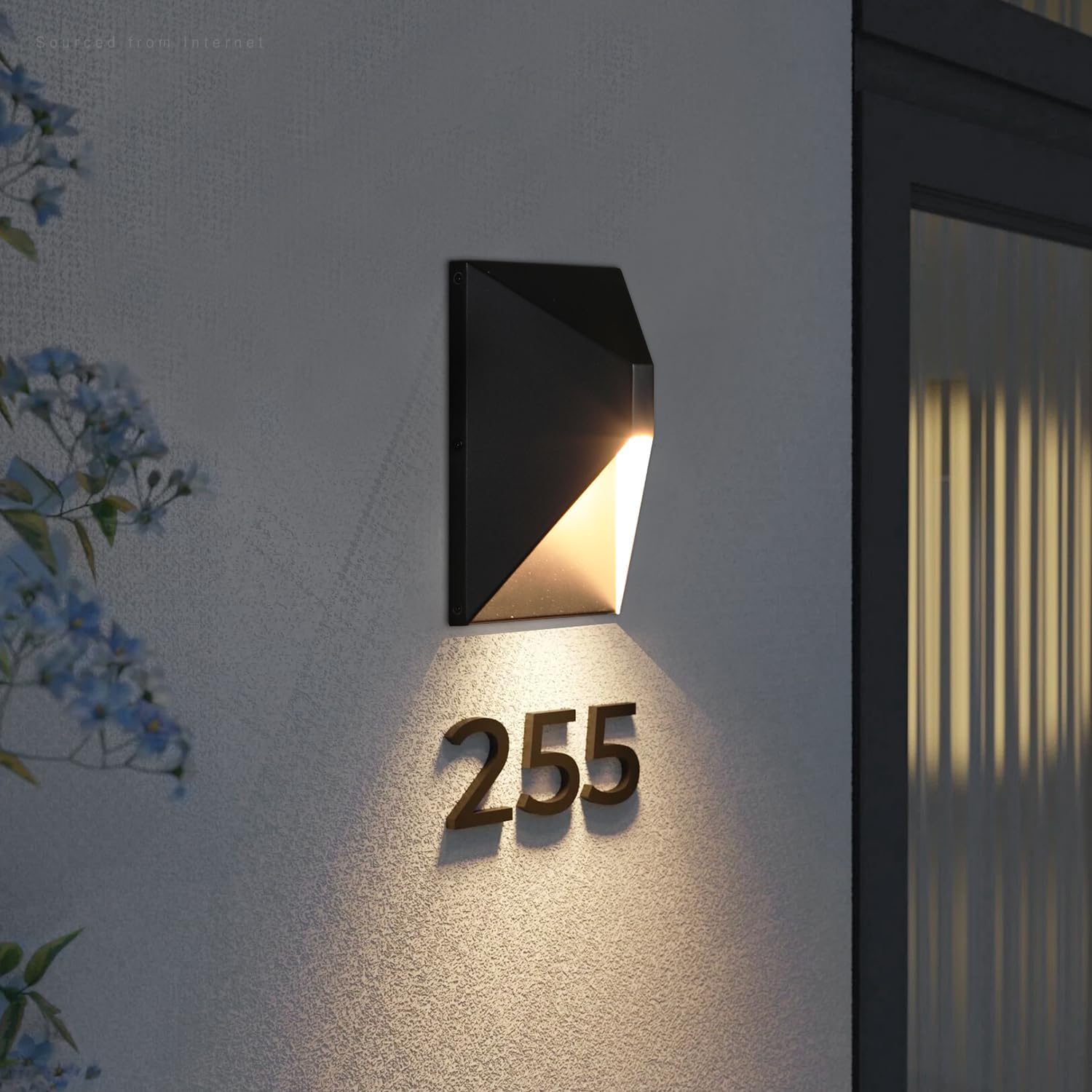 Noir Geometry™ Outdoor Wall Light - 8" 12W with 5CCT