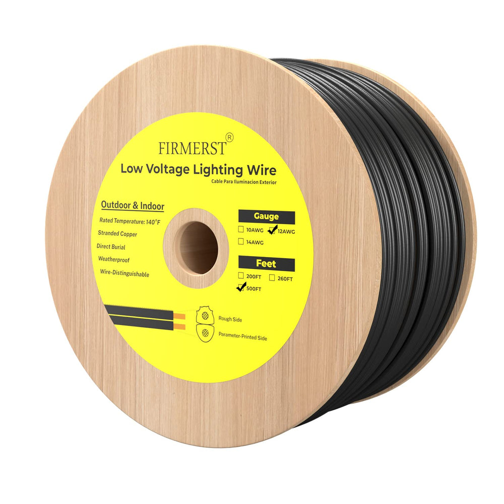 FIRMERST 12/2 Low Voltage Landscape Wire Outdoor Lighting Cable UL Listed