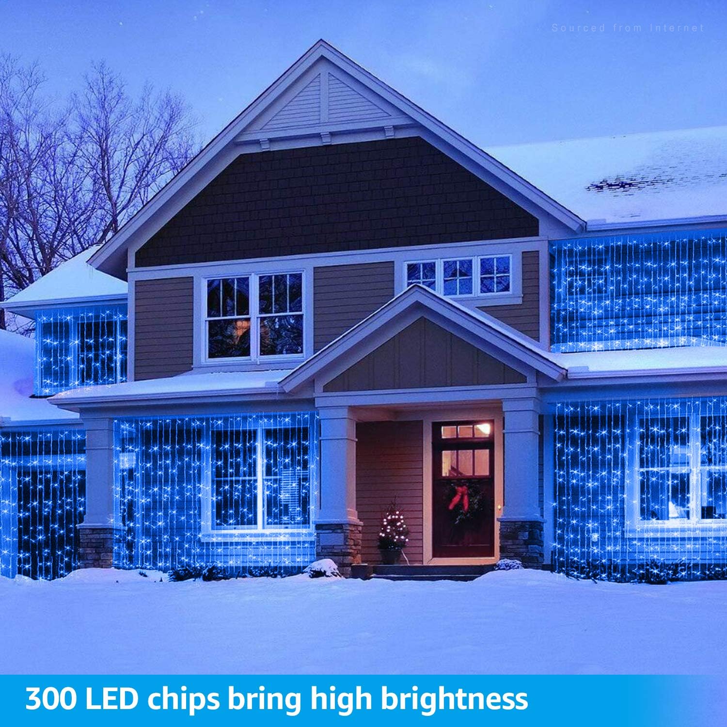 LEDイルミパック パステルブルー StellarCascade Ice Blue Curtain Lights – Torchstar Lighting