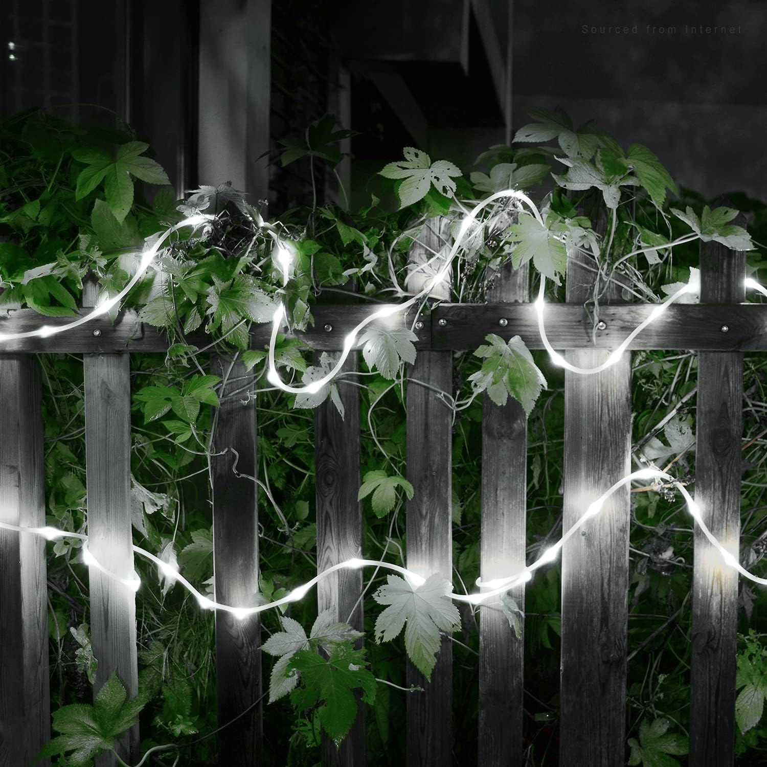 YuleGlow Fairy String Rope Lights w/ Remote - 33ft - Battery Powered