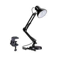 Metal Swing Arm Architect Desk Lamp with Clamp - Black