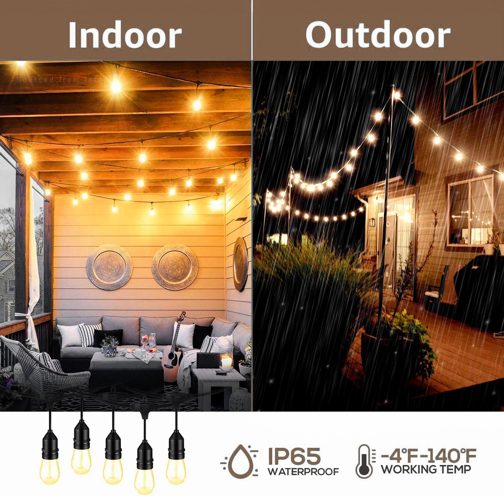 Pro LED Warm White Outdoor String Light - 96 Feet 30 Lights