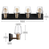 ESCENA VintageVision Seedy Glass Quatro-heads Vanity Lights - 40W with ST26 Bulb Options