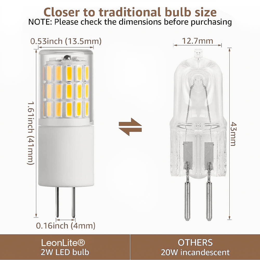 Commercial Grade G4 LED Bulb 6 Units- 3000K