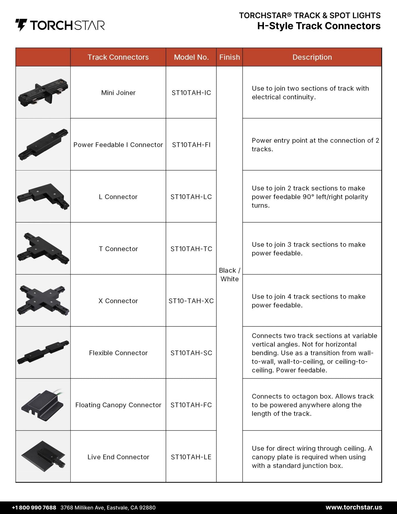 H-Style Track Connectors Collections