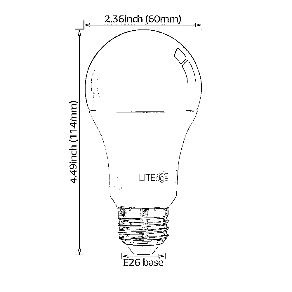 LITEdge Smart 9W A19 LED Bulb - Google Home & Alexa Compatible