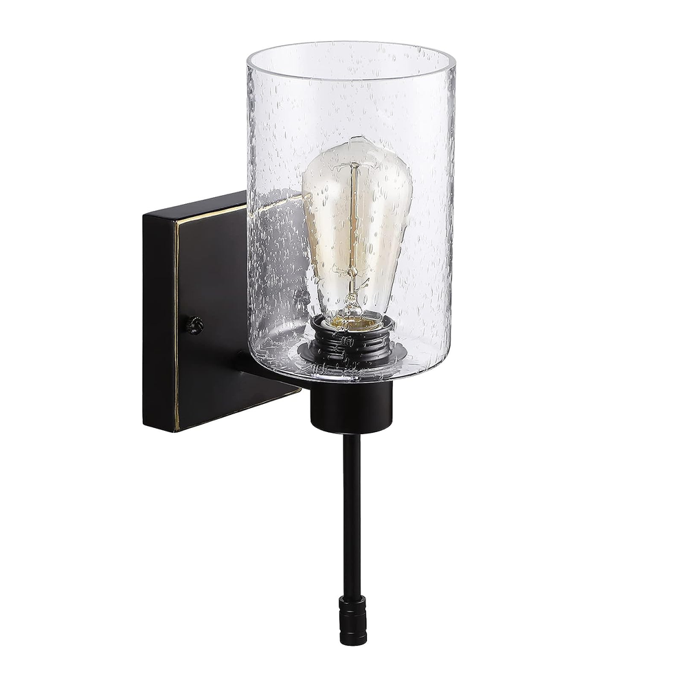 RetroRadiant Noir Brass Wall Beacons w/ Filament Bulbs - Pair