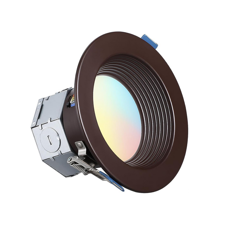 Bafflux 4" Glare-free LED Recessed Light - 10W Dimmable with Oil Rubbed Bronze Baffle Trim