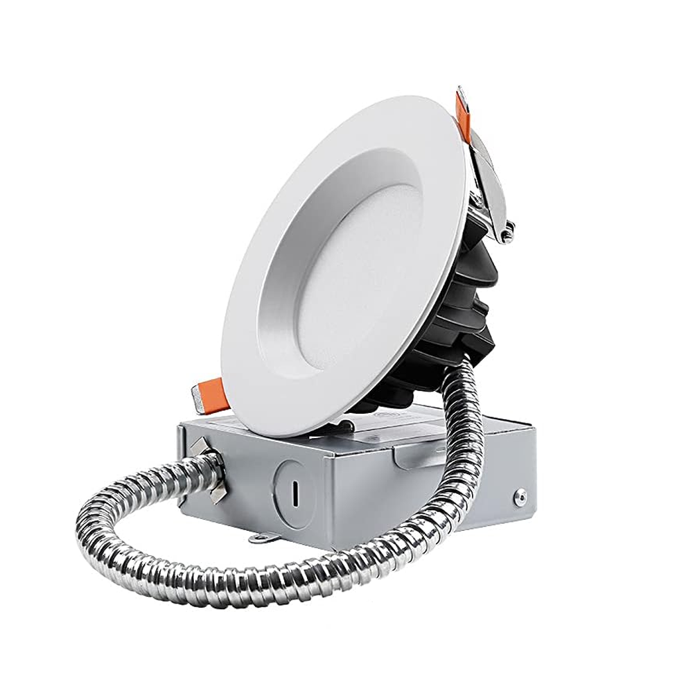 TORCHSTAR 4-Inch Slim LED Recessed Downlight with J-Box - 12W - 3000K / 5000K White