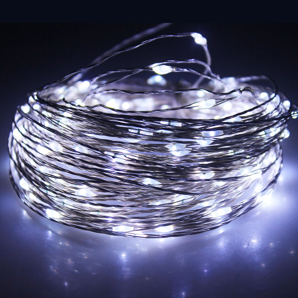 Torchstar 300-LED Copper Wire String Light with Plug (White)