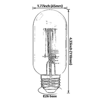 GoldenEra 4W T45 LED Vintage Bulbs - E26 Base - 2200K Amber Warm