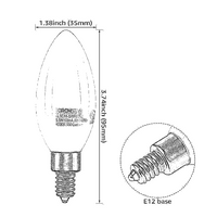 FrostedEra 5.5W C11 LED Chandelier Bulb - E12 Base - 2700K/4000K