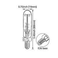 CrystalEra 4.5W T6 LED Vintage Bulbs - E12 Base - 2700K Soft White