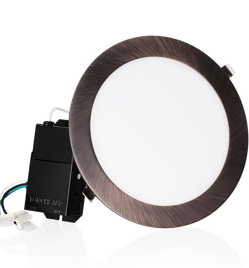 SlimPanel Colour 8" LED Ultra-thin Recessed Light - Oil Rubbed Bronze - 18W - Single CCT