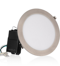 SlimPanel Colour 8" LED Ultra-thin Recessed Light - Satin Nickel - 18W - Single CCT