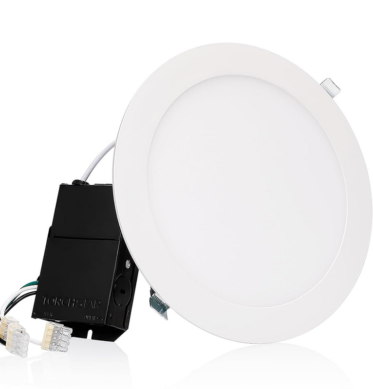 SlimPanel+ 8" Ultra-thin Canless LED Recessed Light - SDL 18W Dimmable 1/2" Thick