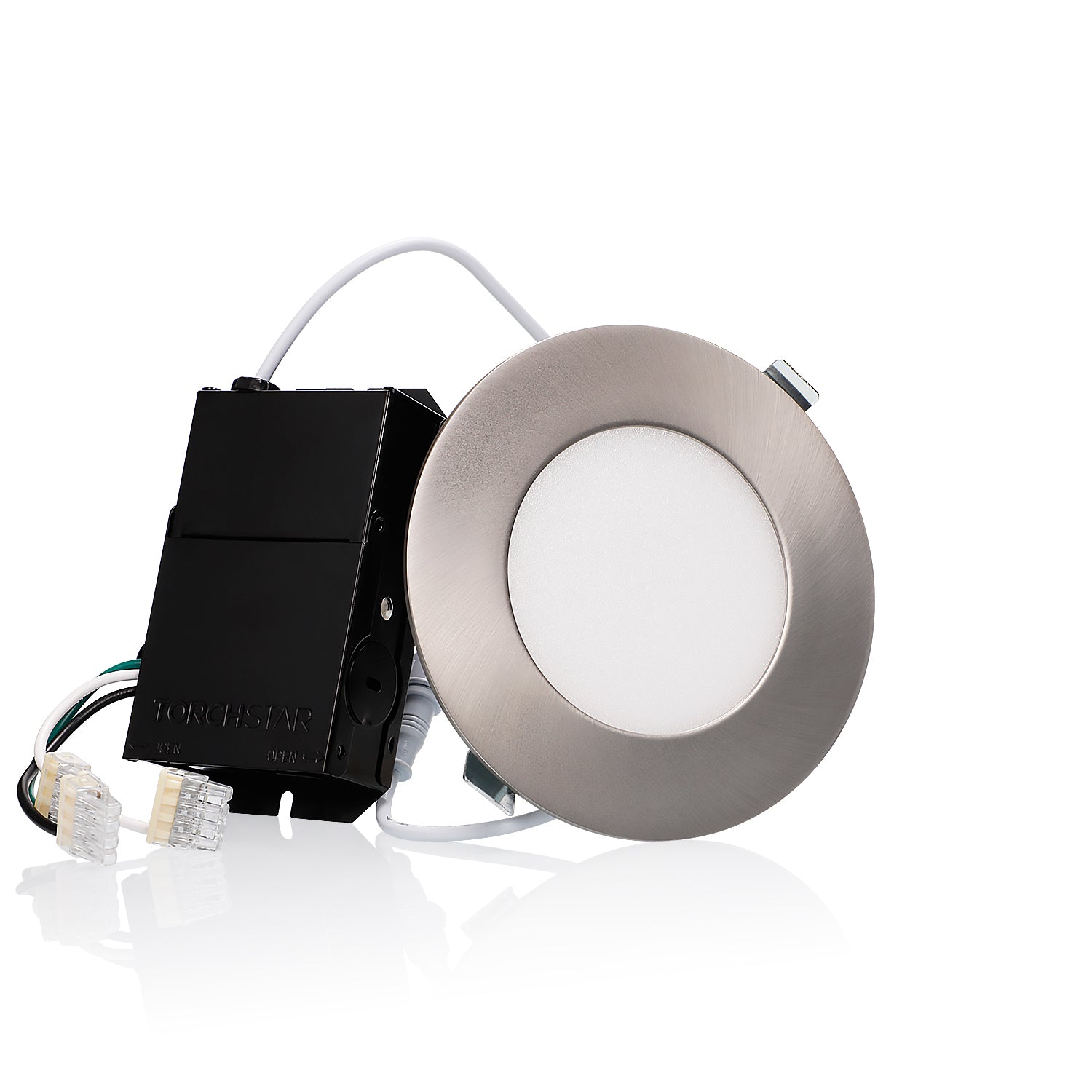 SlimPanel+ 4" Finished Ultra-thin Canless LED Recessed Light - SDL 10W Dimmable 1/2" Thick