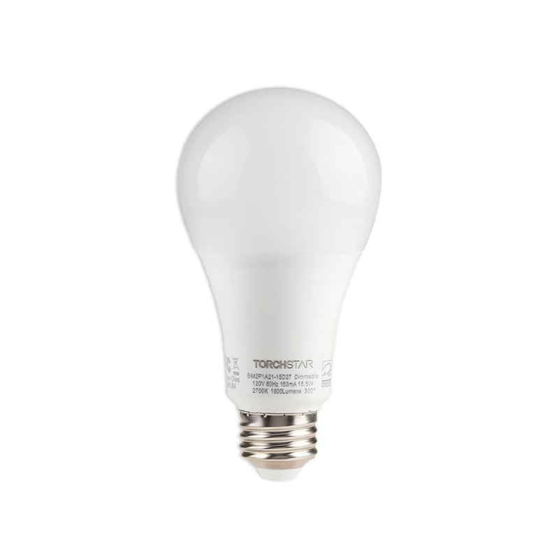 Dimmable LED A21 Bulb - 15.5W 2700K E26 Base Applied - 2 Packs