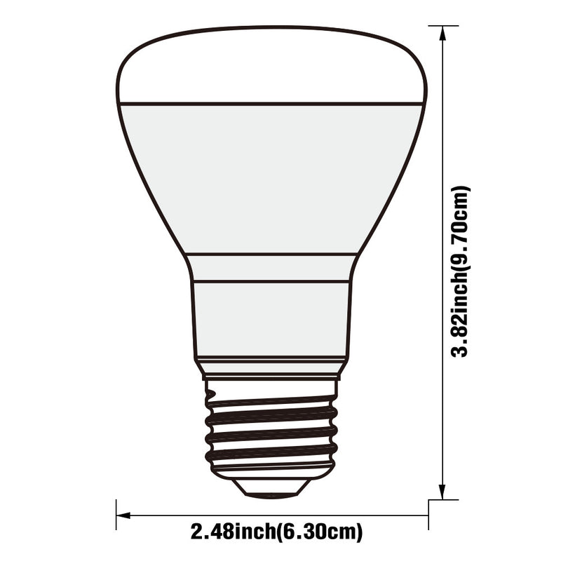 7.5W Dimmable LED BR20 Bulb - 50W Equivalent - Energy Star & UL Certified