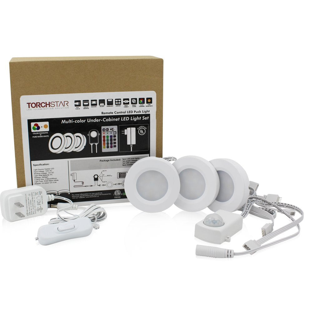 EasyMount 3-heads Cabinet Light Kit - Motion Activated and Remote Control