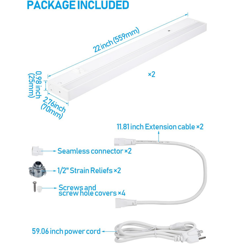 TORCHSTAR LED Under Cabinet Lighting 3CCT