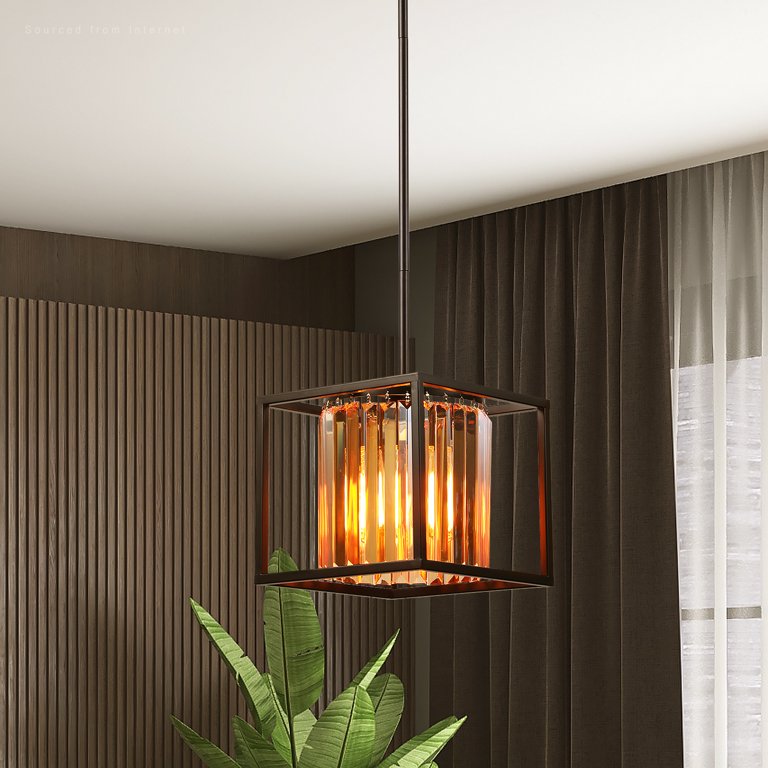 AmberElegance Uno Cystal Chandelier