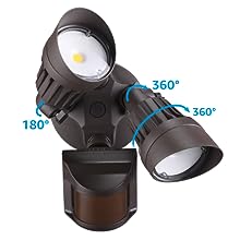 Watchman™ Dual-head 25W LED Security Light - 5000K